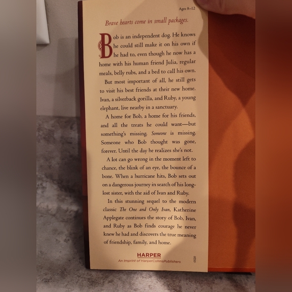 The One And Only Bob Hardcover By Katherine Applegate - Picture 2 of 3